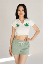 Double Mary Jane Crop Tee