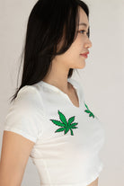 Double Mary Jane Crop Tee