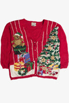 Vintage Red Ugly Christmas Cardigan 62404