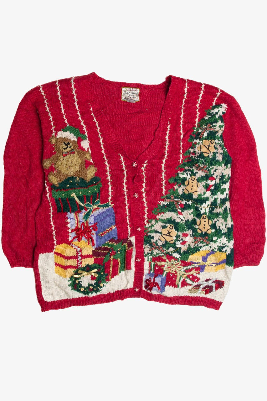 Vintage Red Ugly Christmas Cardigan 62404