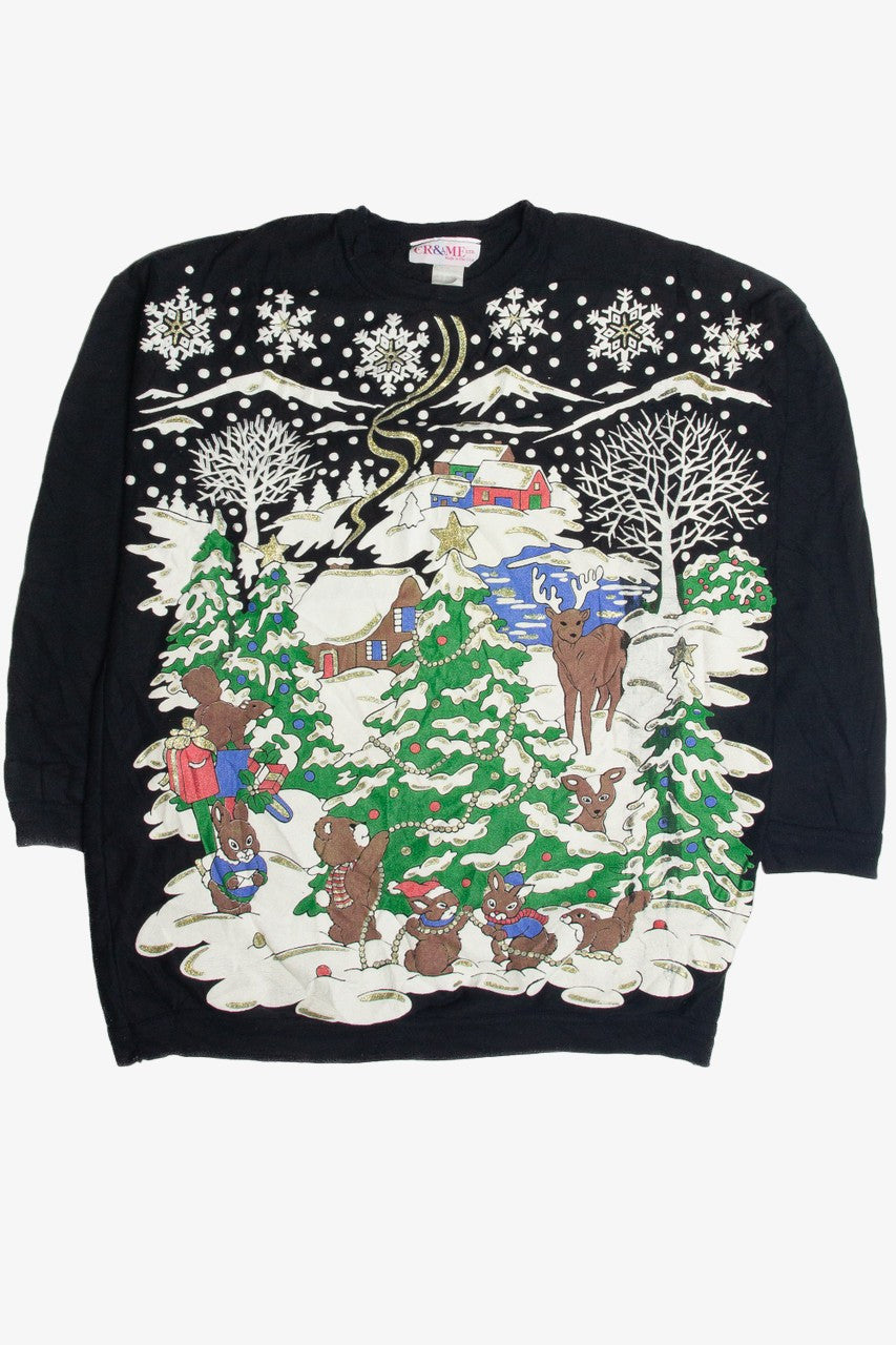 Vintage Black Ugly Christmas Sweatshirt 62327