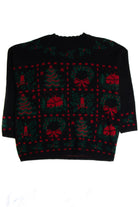 Vintage Black Ugly Christmas Sweater 62728
