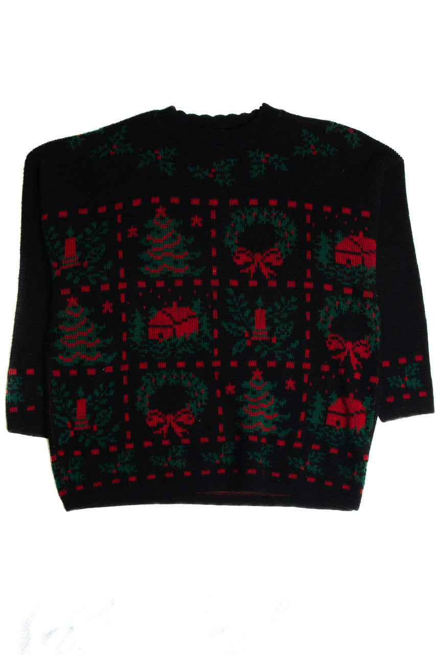 Vintage Black Ugly Christmas Sweater 62728