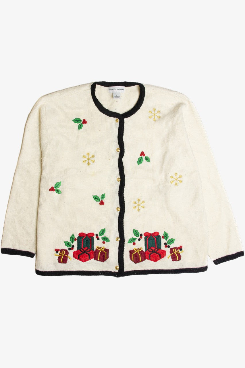 Vintage White Ugly Christmas Cardigan 62313