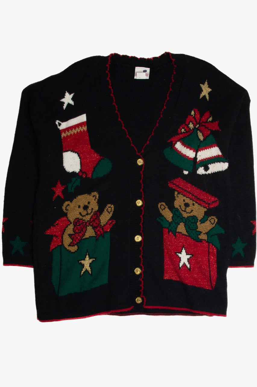 Vintage Black Ugly Christmas Cardigan 62835