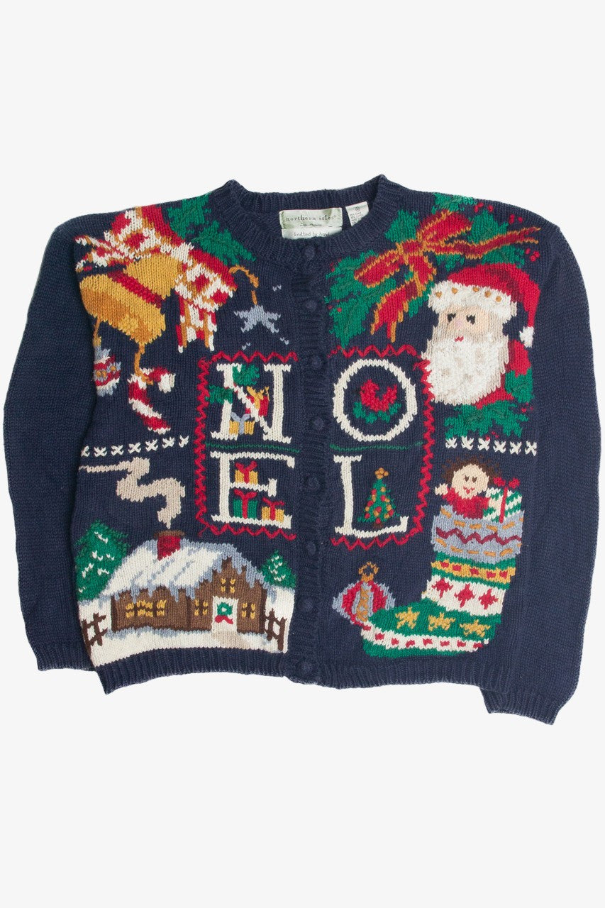 Vintage Blue Ugly Christmas Cardigan 62379