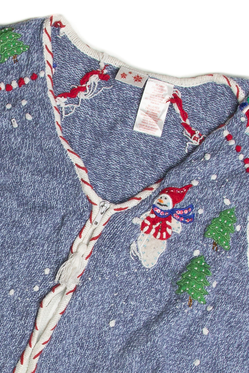 Vintage Blue Ugly Christmas Vest 62302