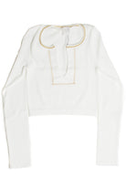Sporty Notch Neck Long Sleeve Shirt