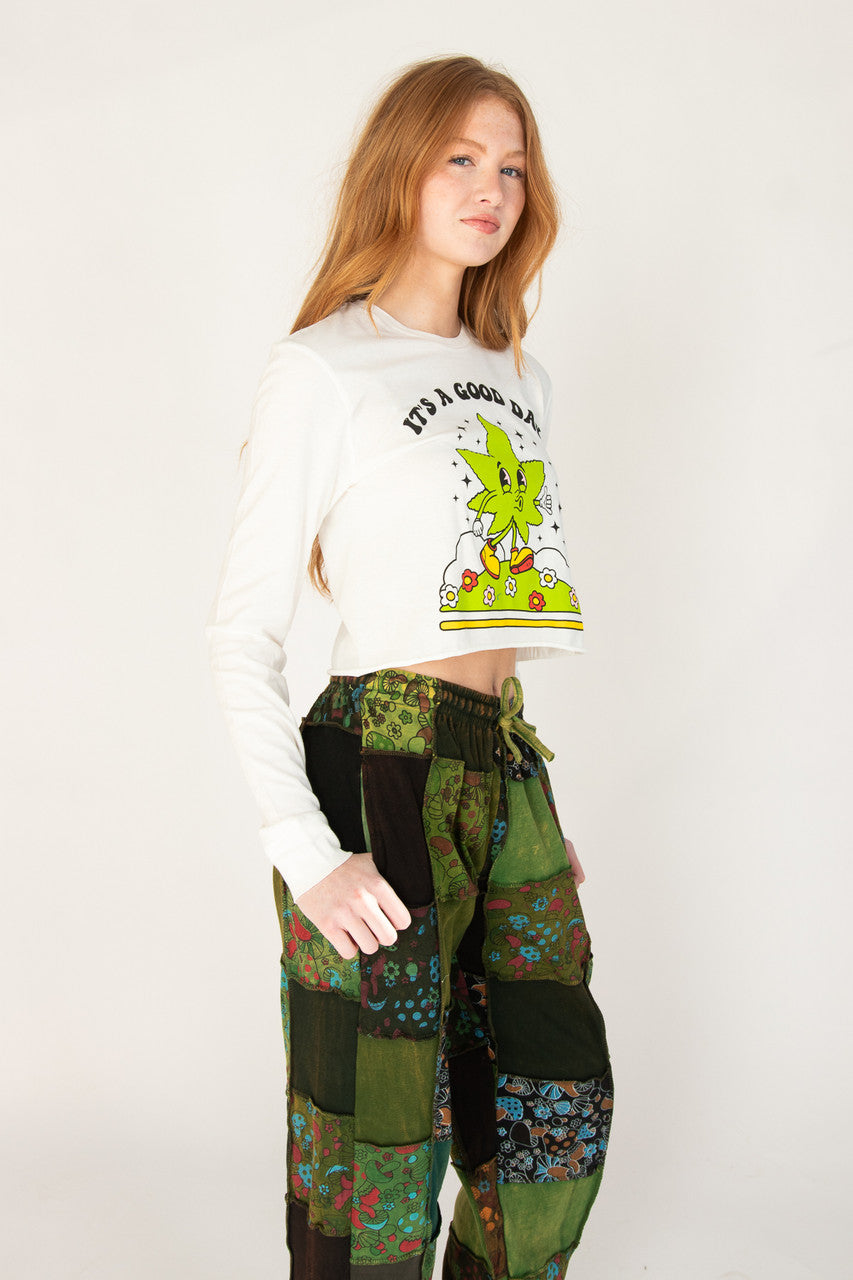 It's a Good Day Long Sleeve Crop Shirt