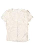 Floral Lace Mesh Tee With Cami