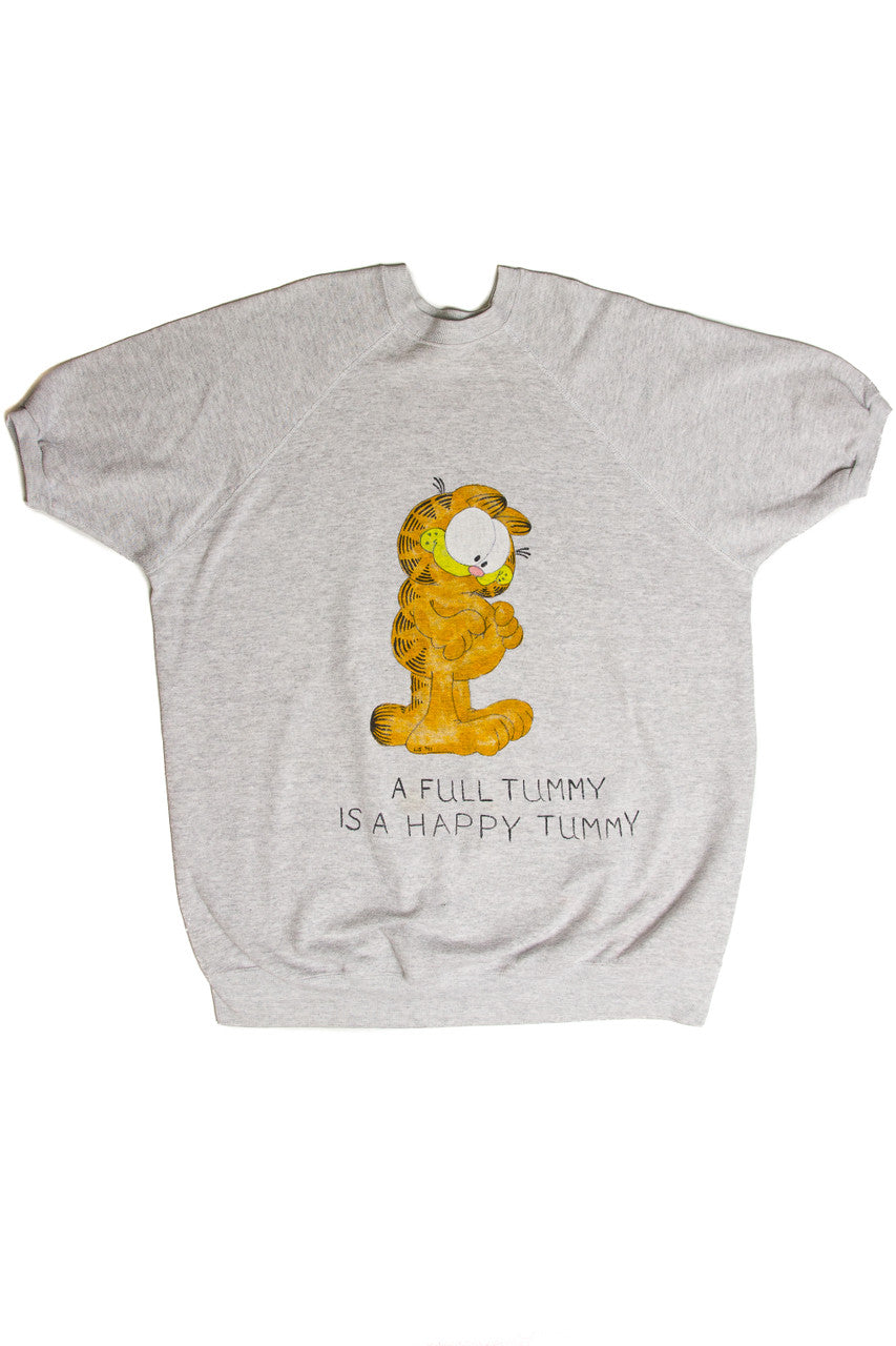 Vintage Garfield Short Sleeve Sweatshirt
