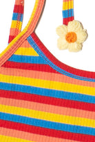 Crochet Flower Tie Strap Tank