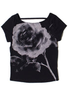 Open Back Halftone Graphic Tee