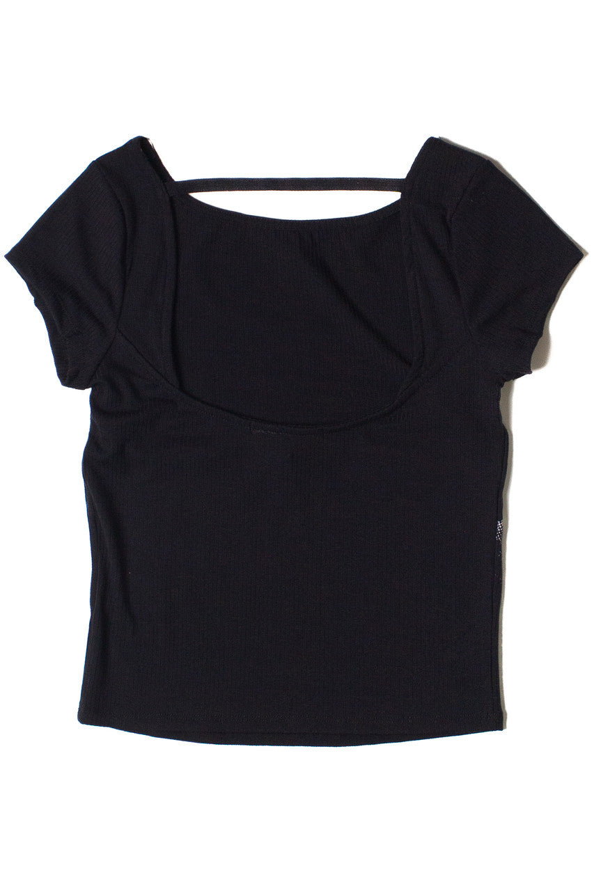 Open Back Halftone Graphic Tee