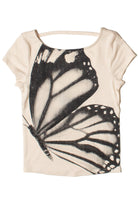 Open Back Halftone Graphic Tee