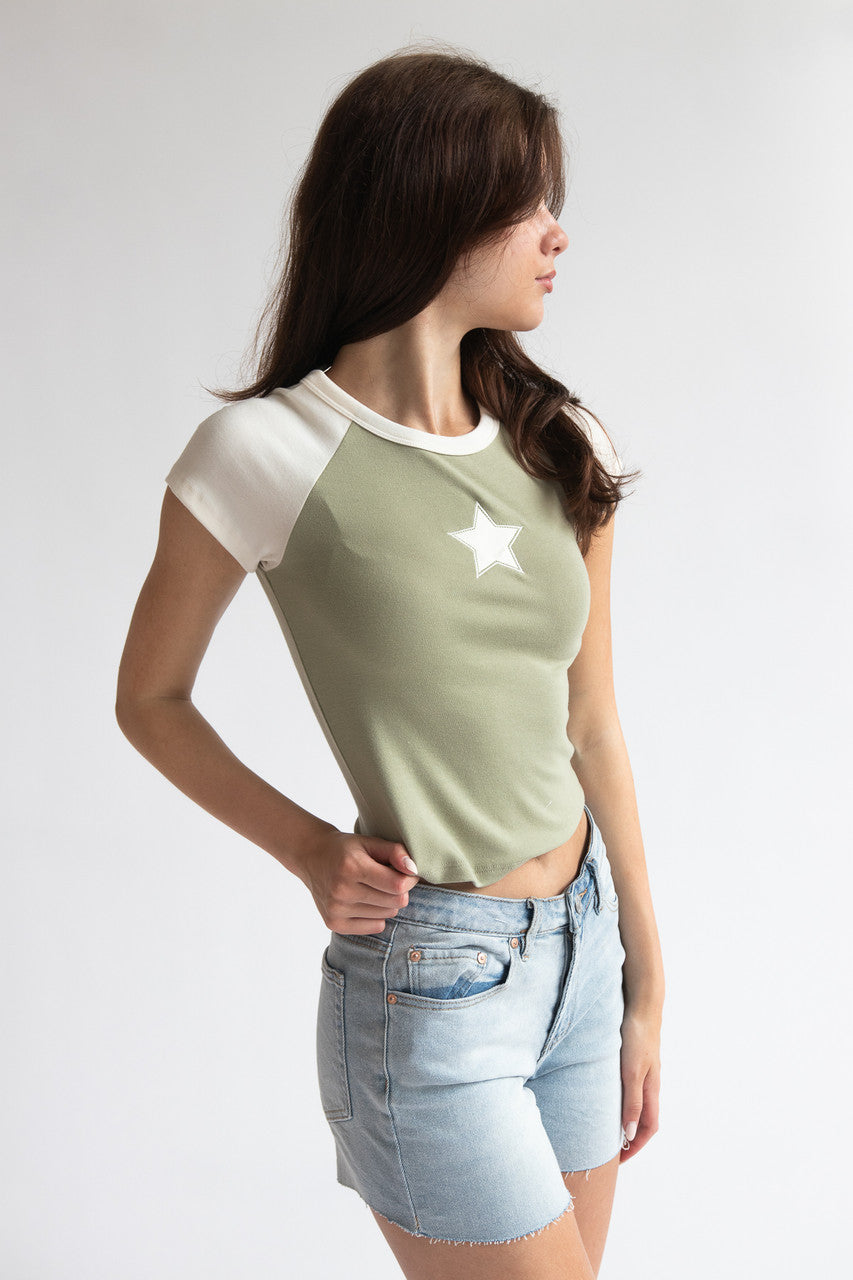 Star Patch Raglan Tee