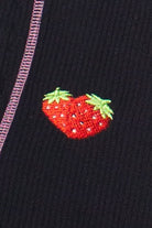 Embroidered Patch Sporty Notch Neck Seamless Tee