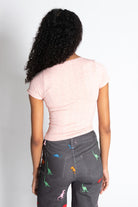 Pointelle Lace Bow Tee
