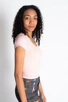Pointelle Lace Bow Tee