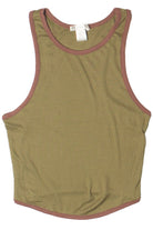 Contrast Earth Tones Crop Tank