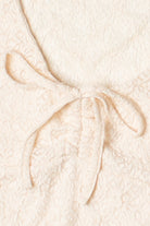 Cinched Tie Front Lace Tee