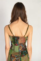 Knit Patchwork Crop Tank