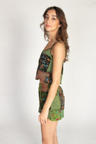 Knit Patchwork Crop Tank