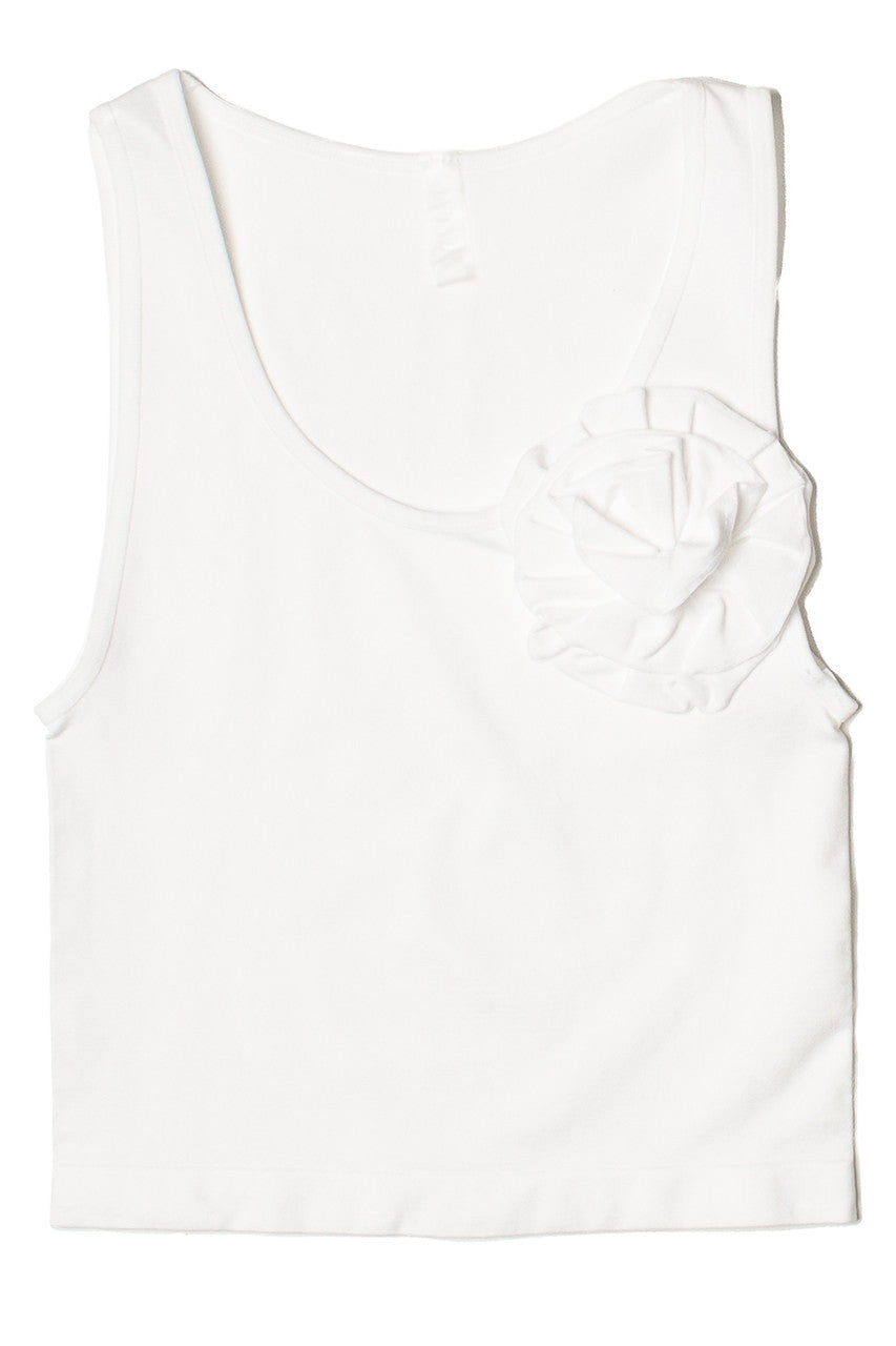 Ruffle Rose Seamless Tank 