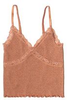 Lace Trim Ribbed Seamless Cami