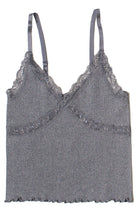 Lace Trim Ribbed Seamless Cami