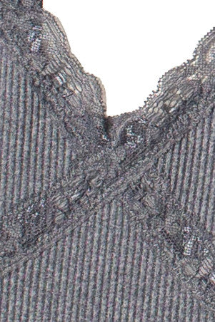 Lace Trim Ribbed Seamless Cami