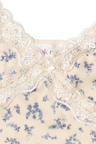 Lace Trim Bow Mesh Tank Top