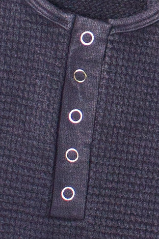 Waffle Knit Seamless Henley Tank