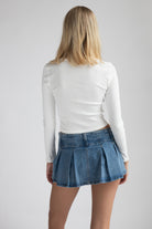 Teddy Bear Bow Long Sleeve Top