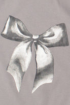 Grayscale Bow Long Sleeve Top