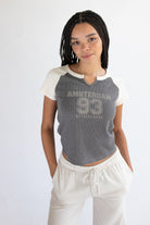 Waffle Knit Raglan Tee