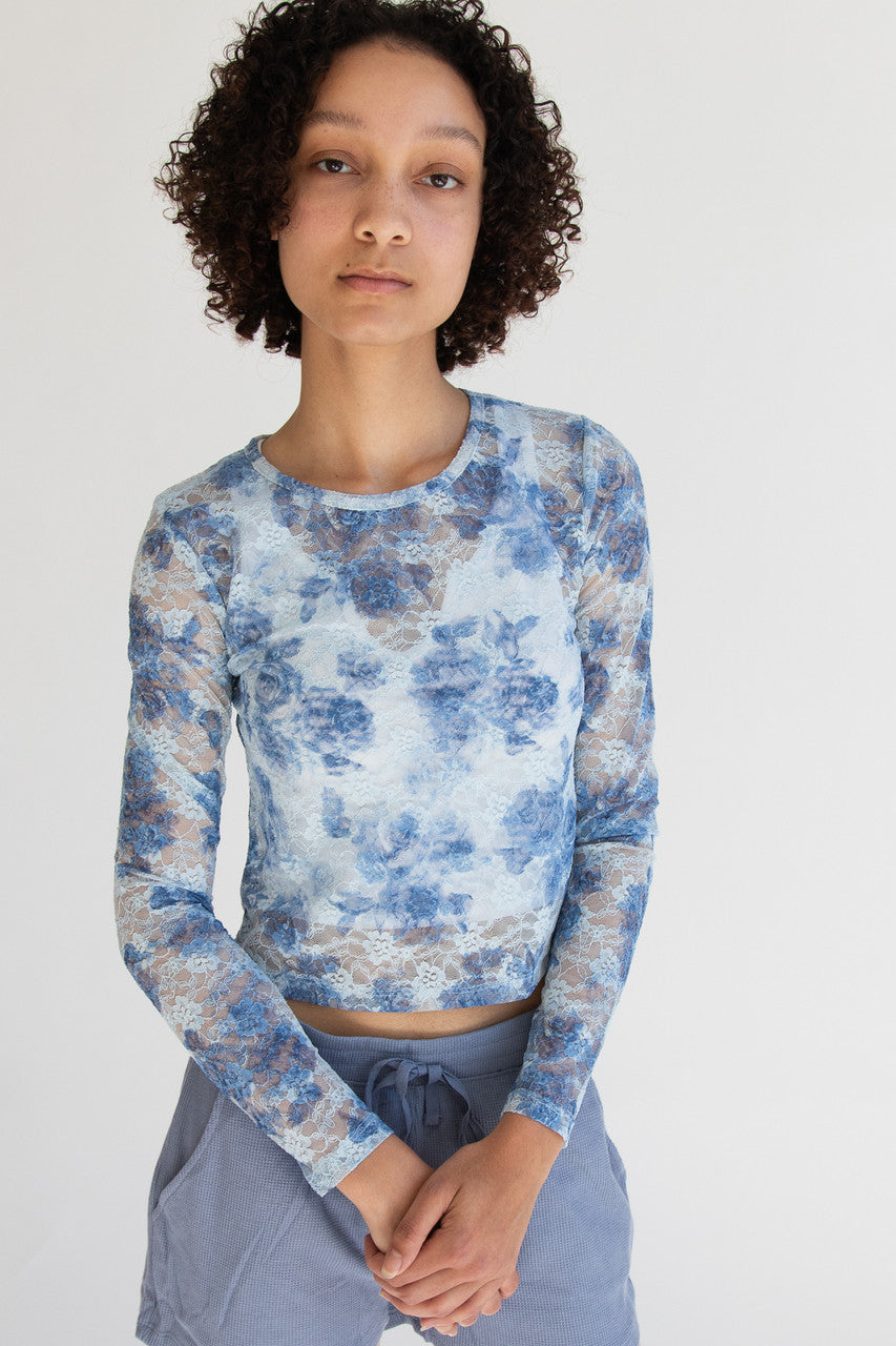 Floral Printed Lace Top