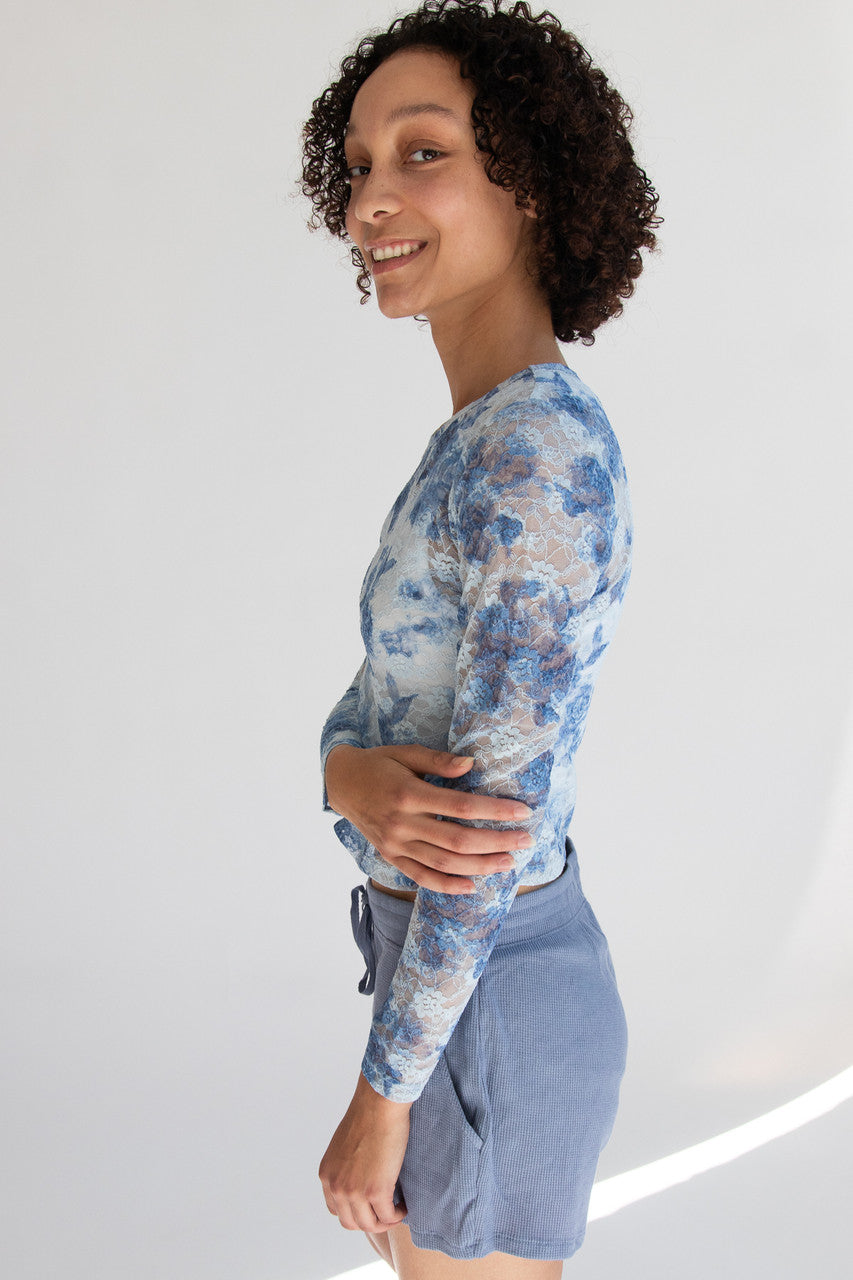 Floral Printed Lace Top