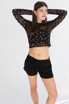 Floral Printed Lace Top