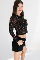 Floral Printed Lace Top