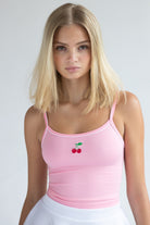 Embroidered Fruit Seamless Tank Top