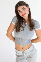 Scallop Edge Ringer Tee