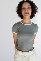 Scallop Edge Ringer Tee