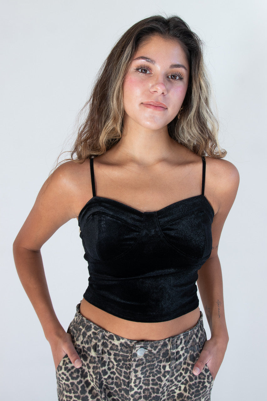 Velvet Bustier Cami