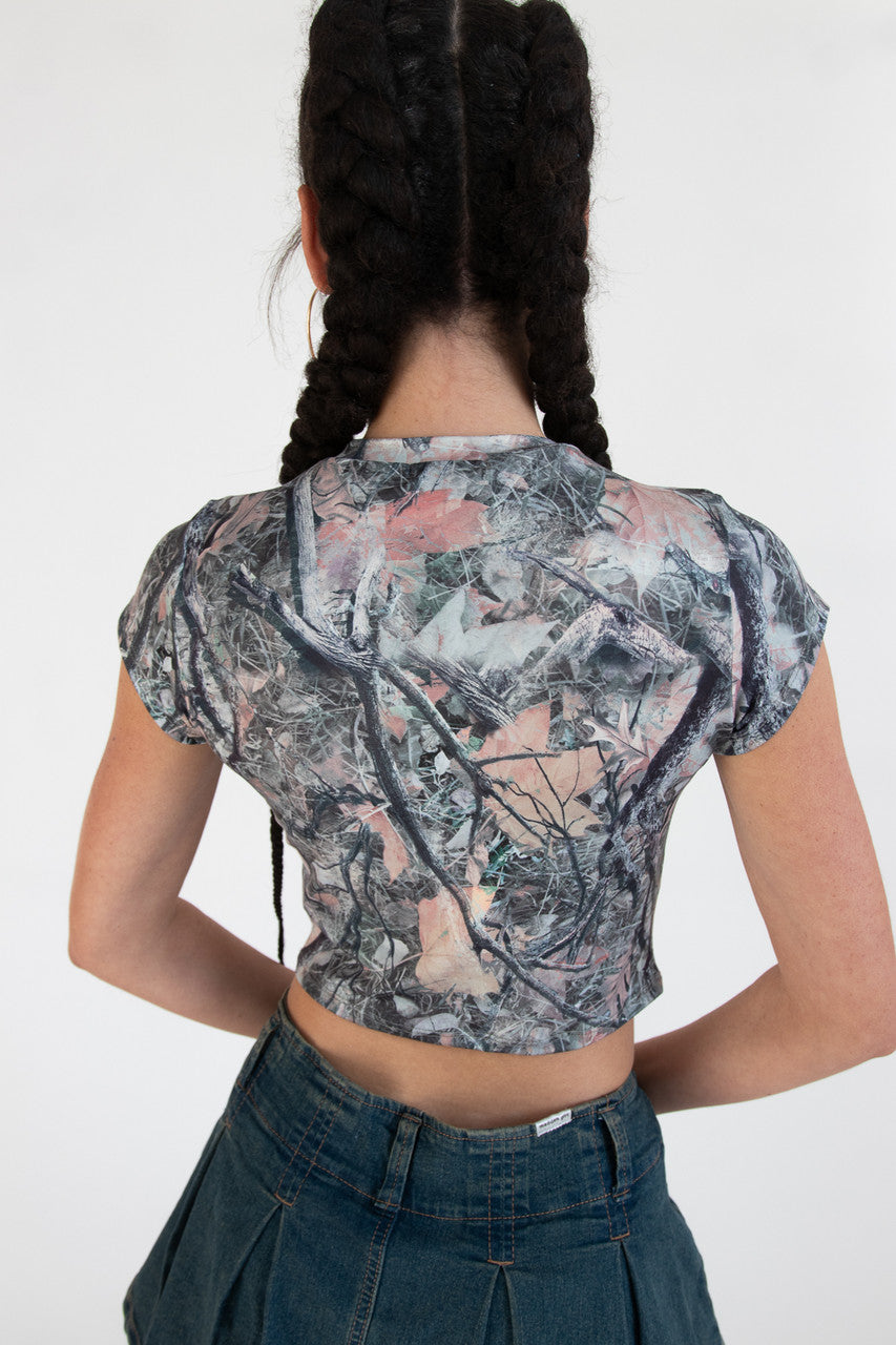 Printed Woodland Camo Baby Tee