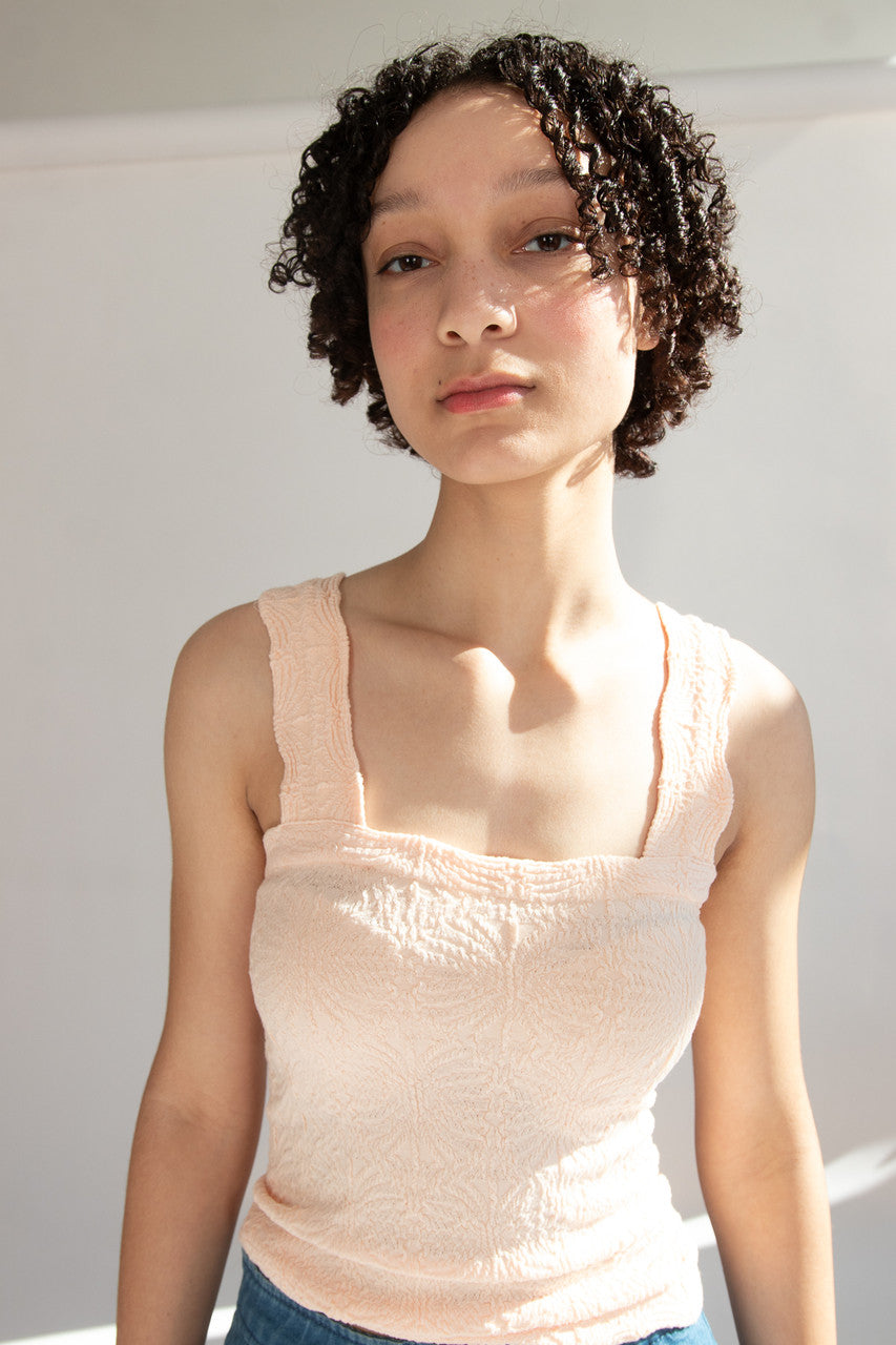 Floral Jacquard Tank Top