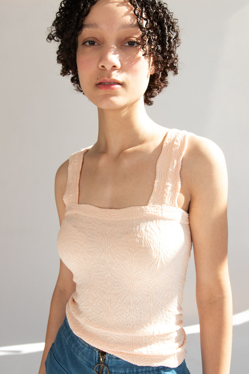Floral Jacquard Tank Top