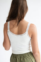 Seamless Lace Trim Bow Tank Top