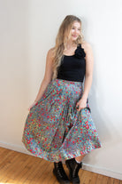Vintage Poppy Field Floral Geiger Skirt