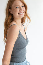 Lace Trim Ribbed Seamless Cami